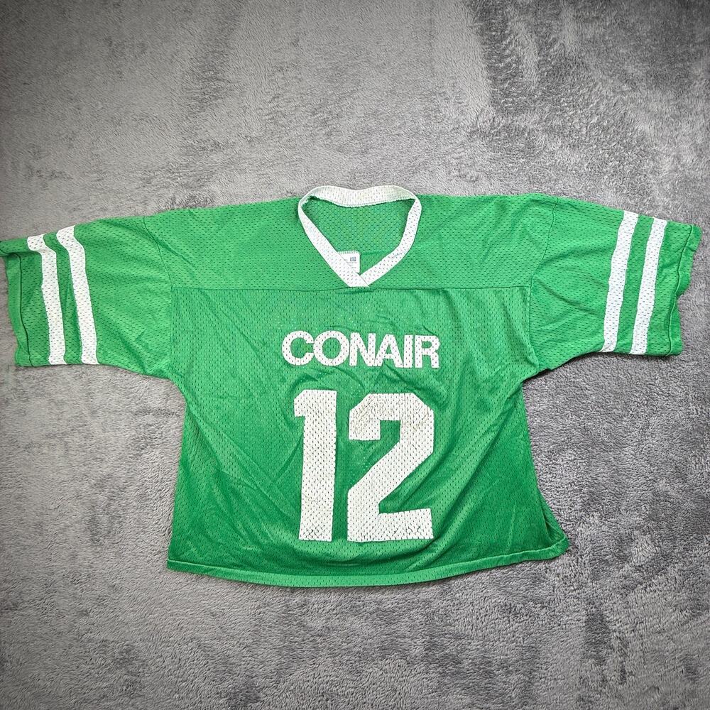 Vintage Joe Namath Conair Mesh Jersey #12 Green USA Made Adult XL Promo Merch
